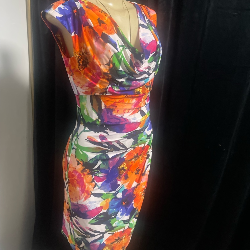 Ralph Lauren Vibrant Floral Midi Dress